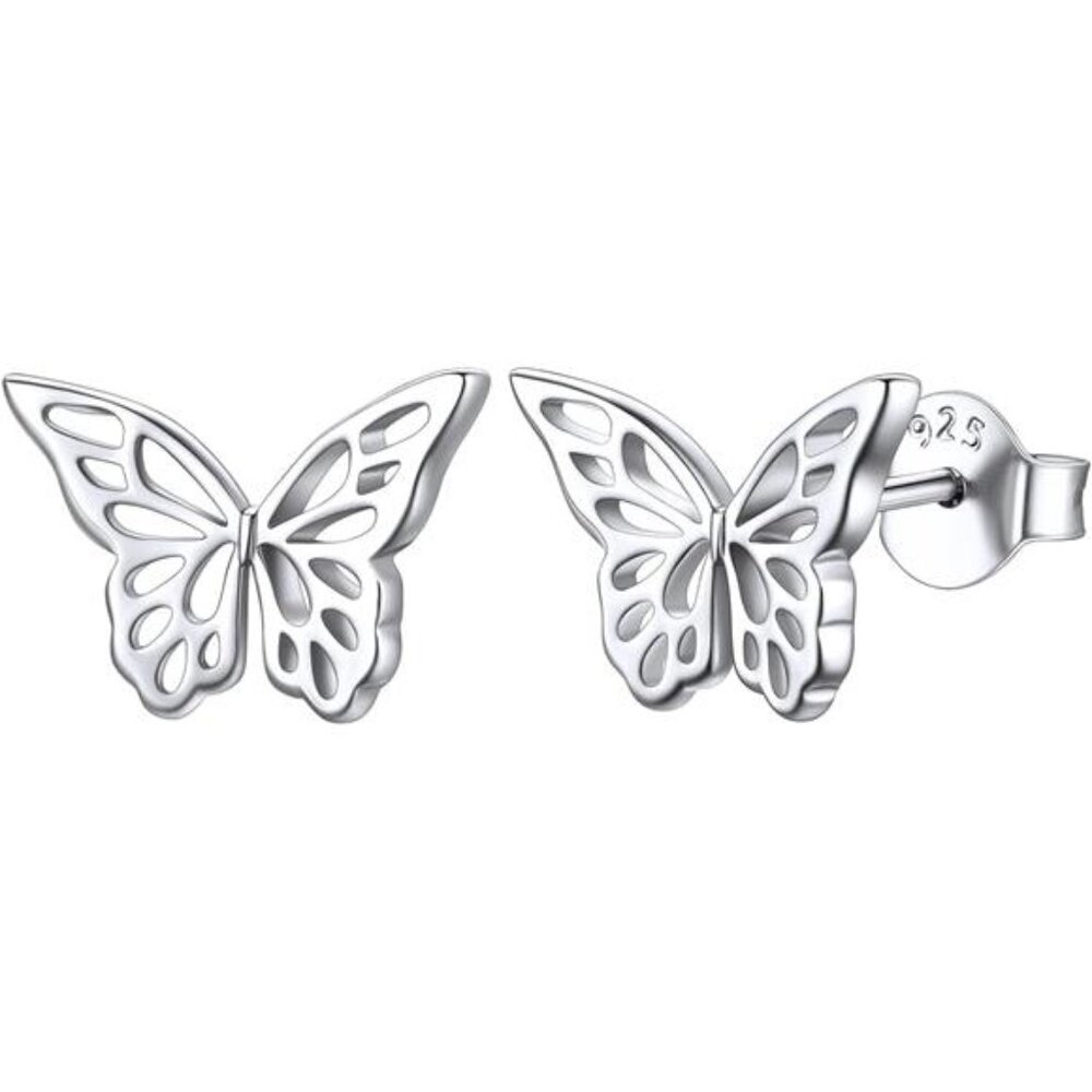 Silver Hypoallergenic 925 Sterling Silver Stud Earrings, Dainty Simple
